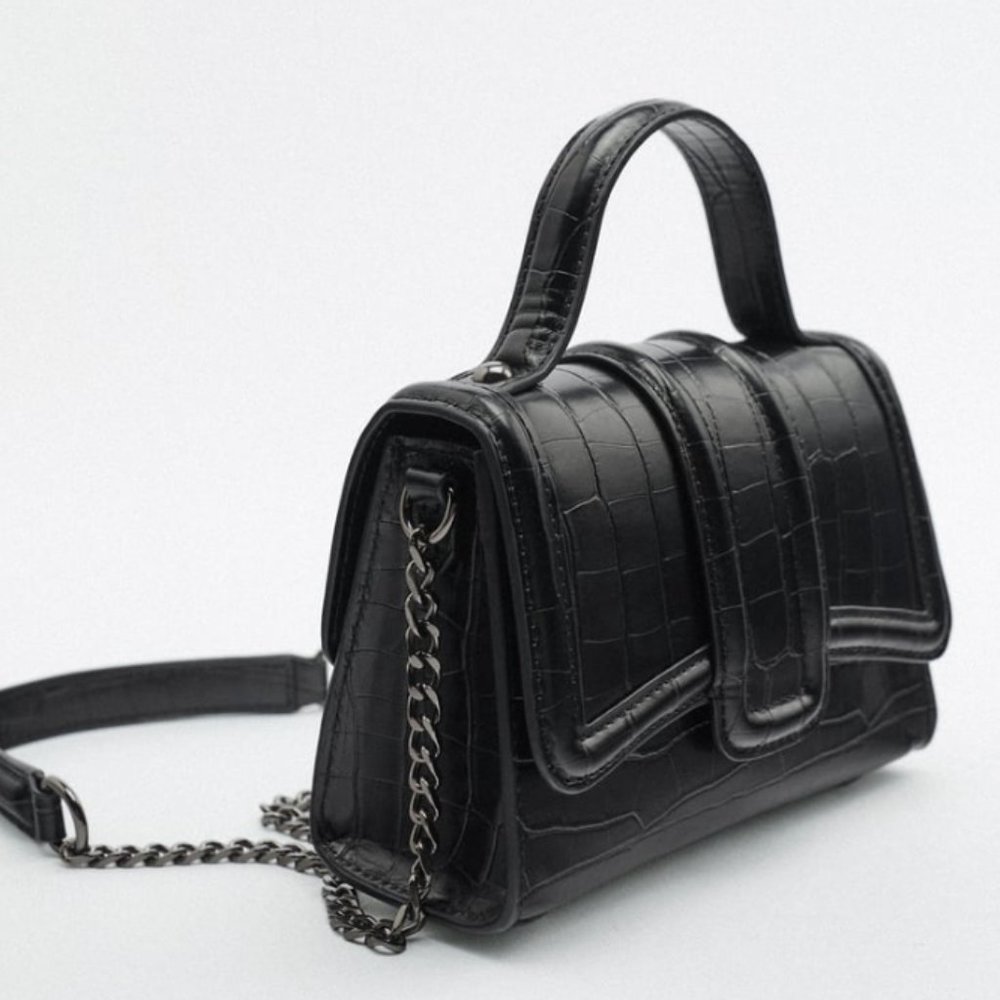 Black Zara mini city bag